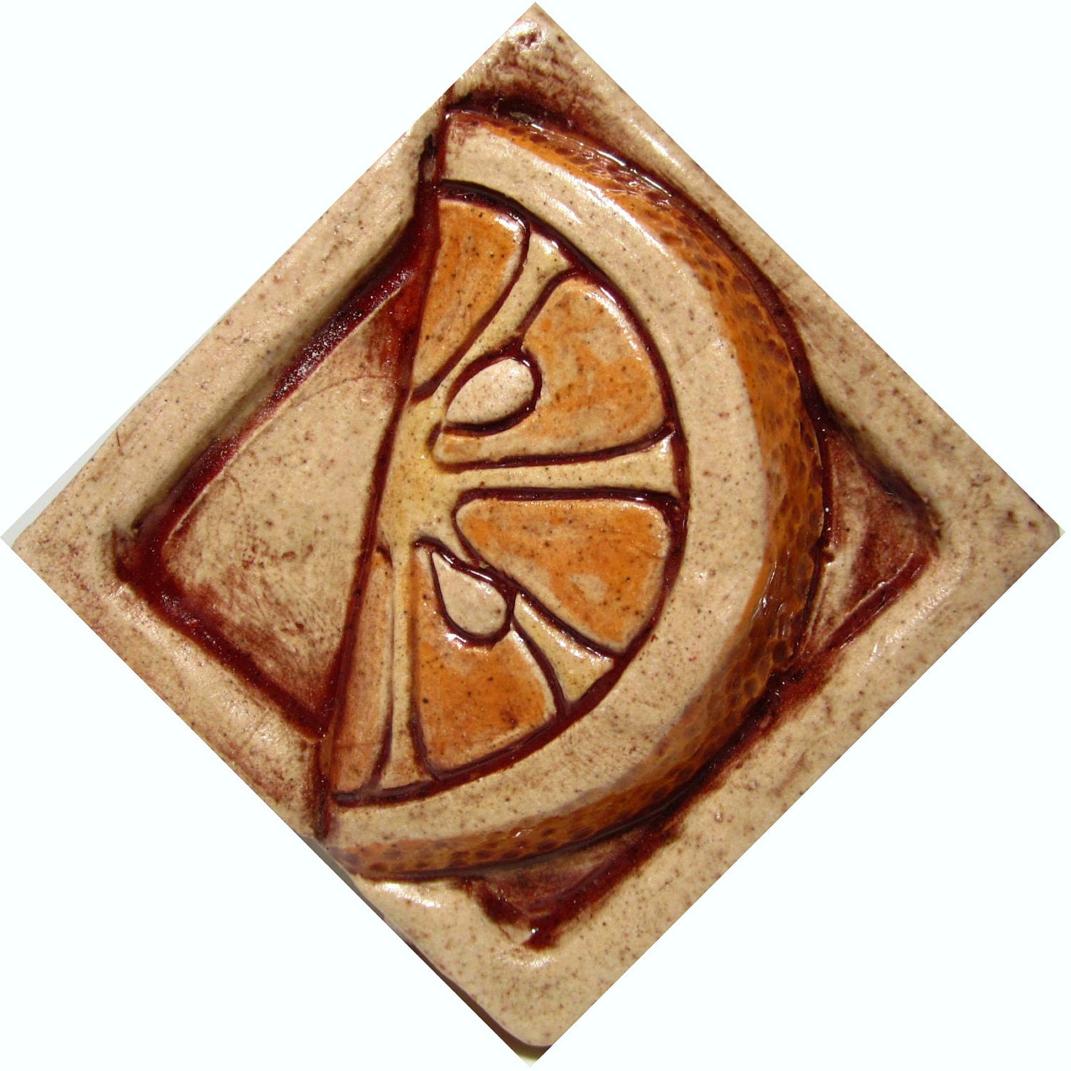 Orange Slice Art Tile 2 x 2 Ceramic Tile