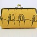Super Lovely Singing Parakeets (Yellow) - 8 inch Casual Frame Clutch - the Emma Clutch