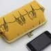 Super Lovely Singing Parakeets (Yellow) - 8 inch Casual Frame Clutch - the Emma Clutch