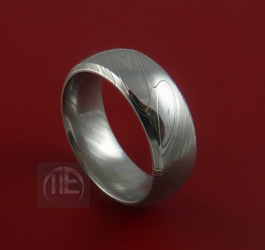 Damascus Steel Ring Wedding Band Genuine Craftsmanship Any Size 3-22