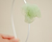 SALE: white & green headband