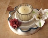 Flower Vase  Candle Holder Handmade Ceramic Pottery Stoneware Pansy Pot