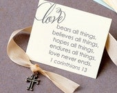Bridesmaid Bracelet Charm - Silver Cake Charm - Cross