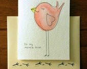 Handmade Happy Mother's Day Bird Card