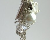 Bright Silver Charms Dangle Earrings