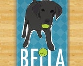 Personalized Custom Labrador Retriever Magnet - Black Lab Custom Dog Magnet