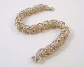 Sterling Bracelet with Pink Donuts