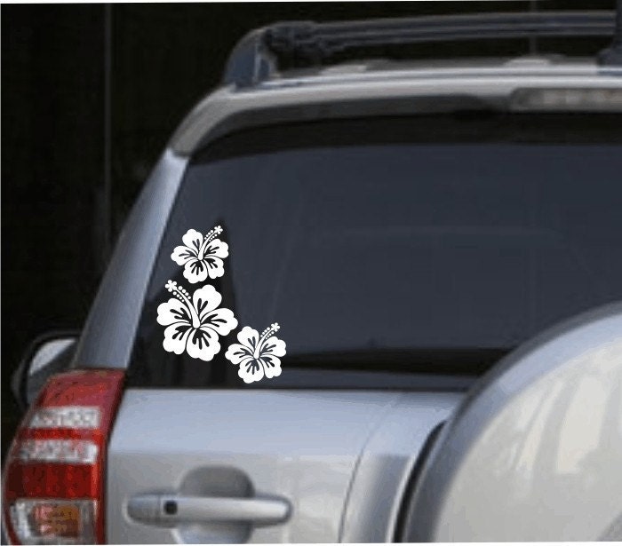 Hibiscus Vinyl Decal- Car Decal Sticker