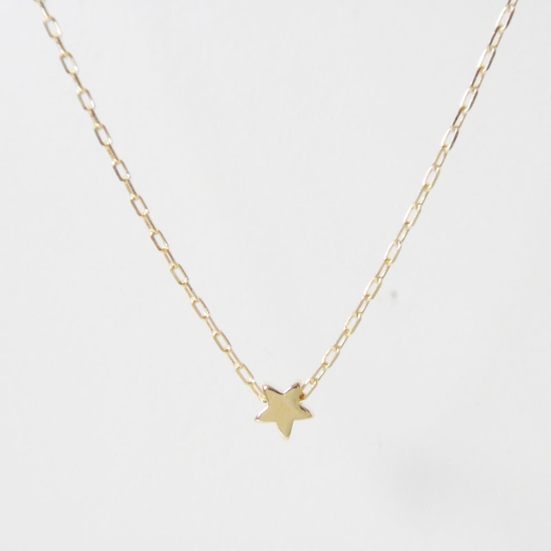 Wish. Tiny Gold Star Gold Filled Necklace - tiny necklace, gift ideas, best friends gift, birthday gift, baby shower gift, for her, under 20
