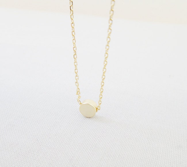 Karma Circle Dot Gold Filled Necklace - everyday necklace, gift ideas, best friend gift, birthday gift, for her, under 20