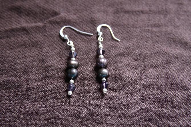 Pearl and Swarovski Crystal Bracelet and Earring Set - Great for Bridesmaids