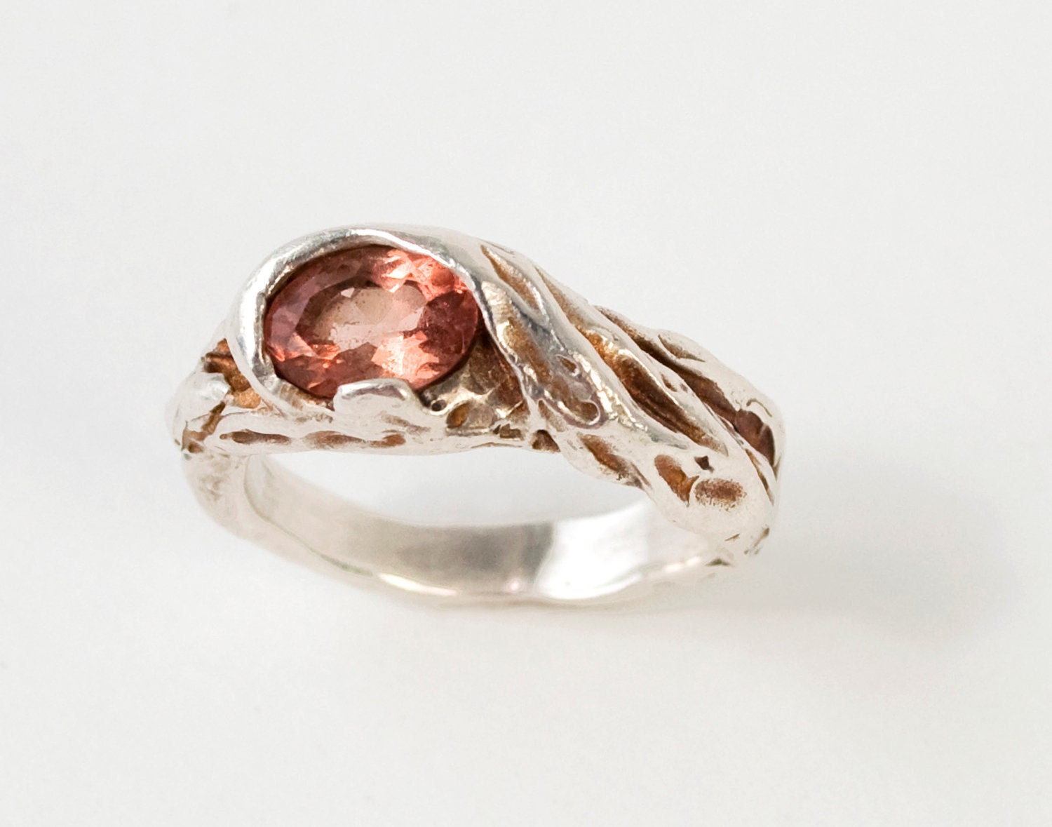 Twisted Tourmaline Branch Ring