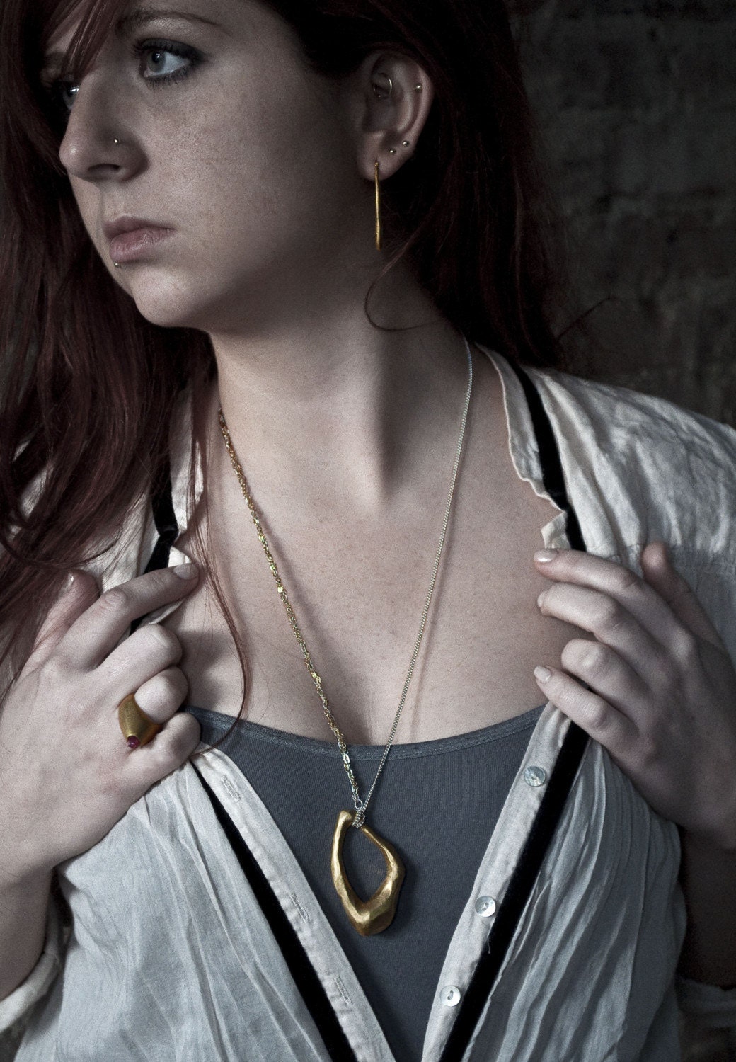 Gold Wing Shape Necklace