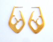 Gold Space Between Earrings