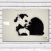 SALE: Graffiti Kiss. 5x7 Art Print Photograph, Black and White Urban Street Art, Unisex Gift, Modern