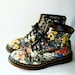 Vintage 90s Dr Doc Martens Floral Flower Grunge Boots