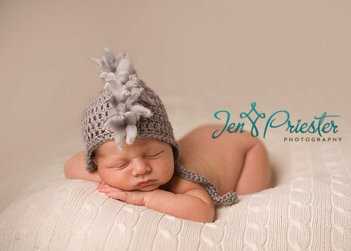 PDF CROCHET PATTERN 028 - Mohawk earflap hat - Multiple sizes from newborn through age 4