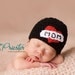 Download PDF crochet pattern 020 - I Love Mom beanie - Multiple sizes from newborn through 12 months
