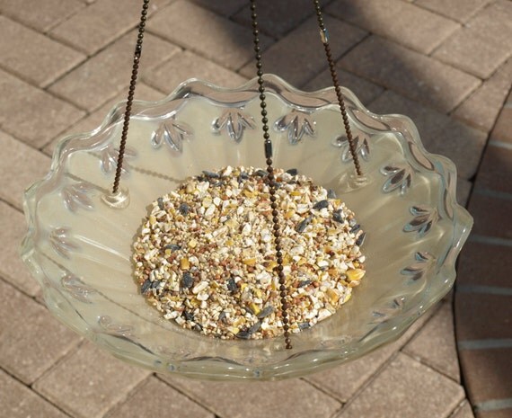 repurpose light fixture hanging planter bird feeder candle holder yellow
