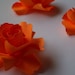 The Rose Handmade Paper Flower - Bright Orange - (Set of 3)