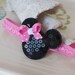 PINK Bow Mouse Ears Headband- Minnie Mouse Inspired Perfect for Disney Trips