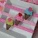 Ice Cream Cone Clip and Headband Set for Summer Baby Girls- Aqua, Pink, or Green