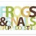 Personalized Boys Room Art - Frogs & Snails Modern Nursery Print 8x10 - Choose your own colors
