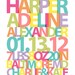 Custom Birth Announcement Print Primary Colors or Custom Colors