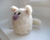 Meow Purrrrfect Love - Valentine's Day Love - 100% Natural Wool - Rustic
