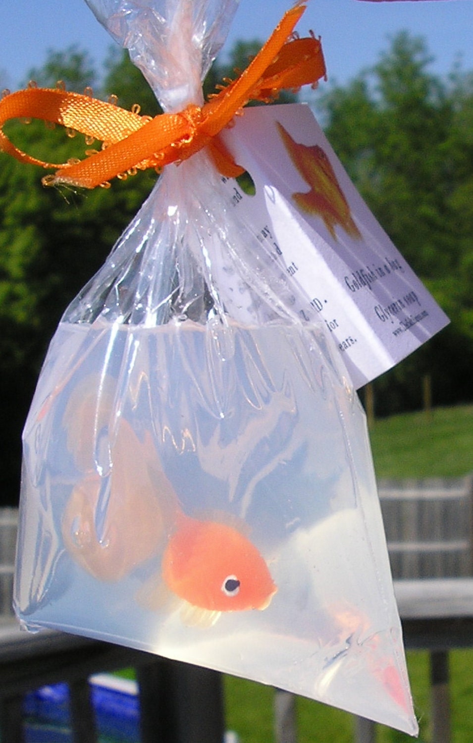 All Orange Fish in a Bag Novelty Soap Vegan friendly 50 pack, kids soap party favors theme party