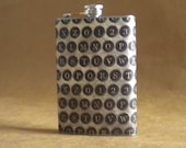 Typewriter Keys Print Stainless Steel Graduation Gift Flask KR2D 5589