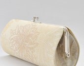 Floral Elements in Sand..Small Clutch Purse