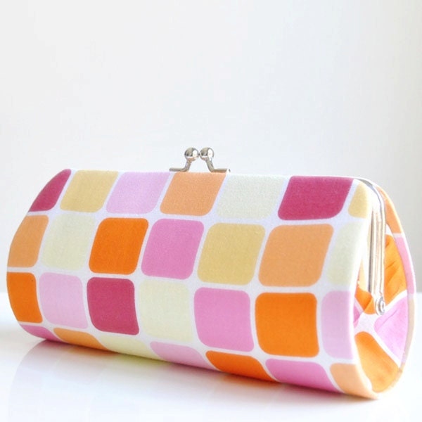 Glass Tiles in Sherbert..Small Clutch Purse