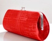 Painters Canvas in Red..Small Clutch Purse