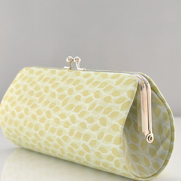 Foliage in Yellow..Small Clutch Purse