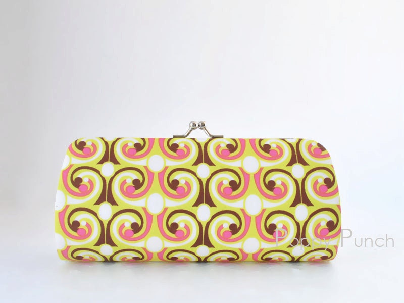 French Curls in Bright..Small Clutch Purse