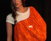 Nursing Cover: BooBTooB The ONLY Nursing Cover That's Got Your Back (Orange with Red Flowers)
