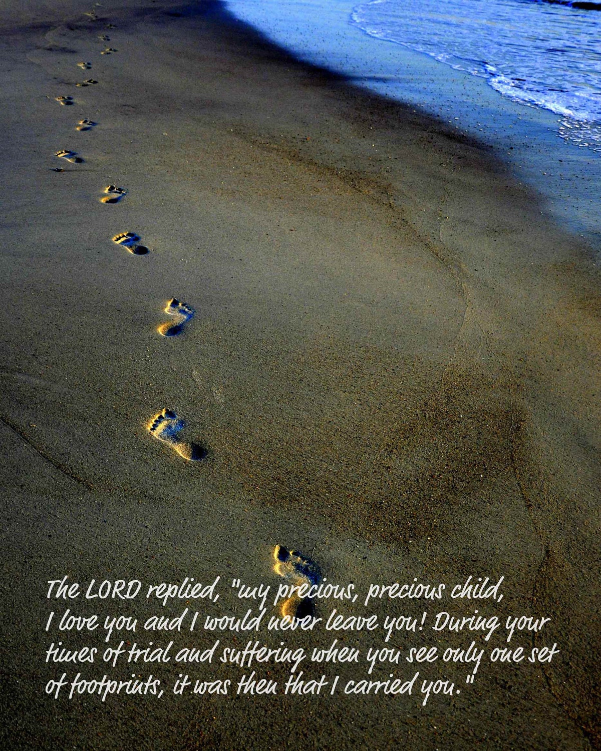 Footprints in the Sand - reserved listing