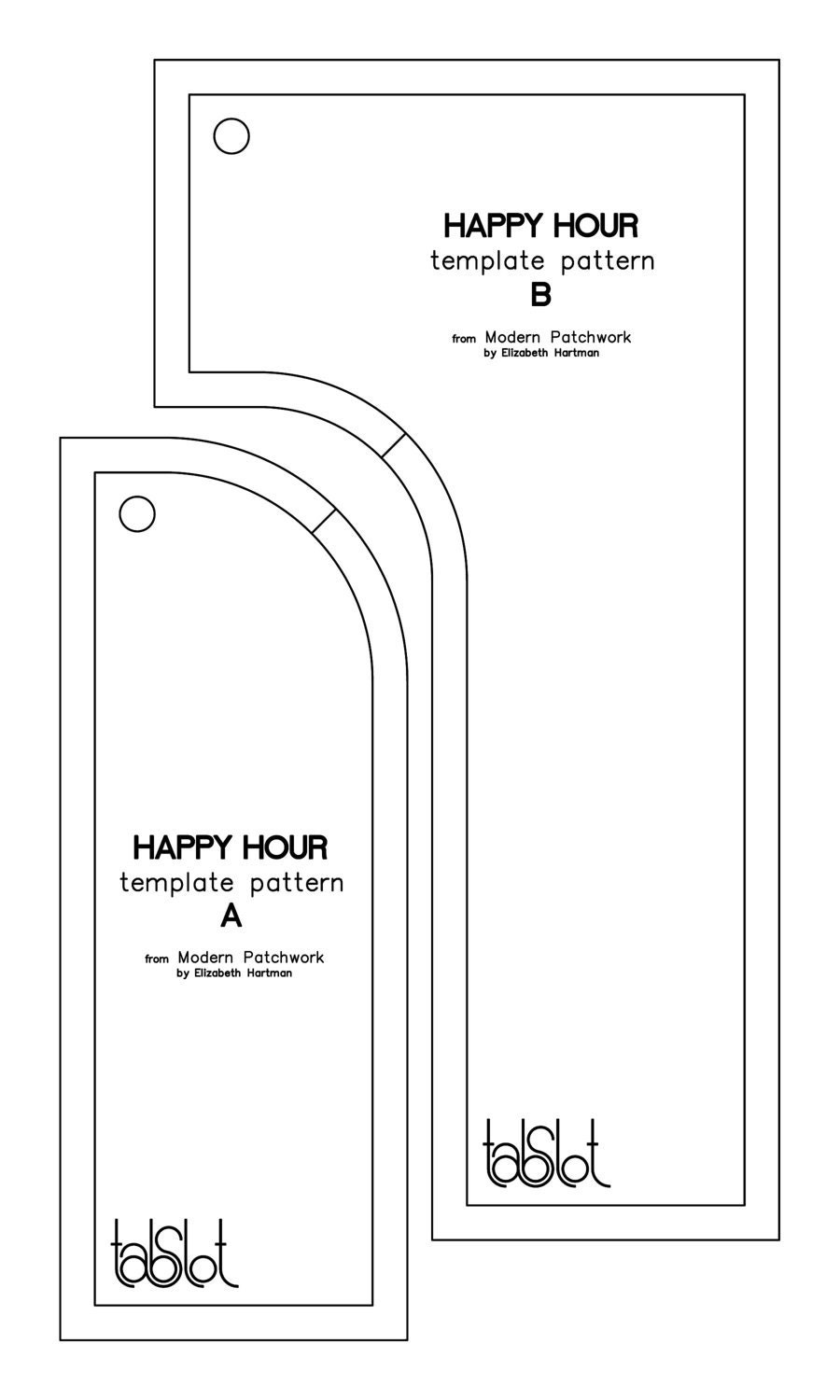HAPPY HOUR templates from Modern Patchwork by Elizabeth Hartman