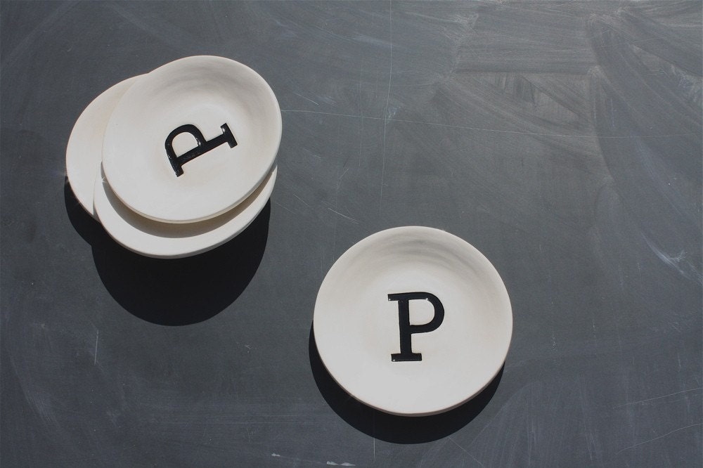Monogram Appetizer plates (set of 4)