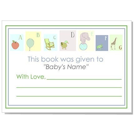 ABC Baby Shower Bookplates