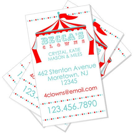 Big Top Calling Cards