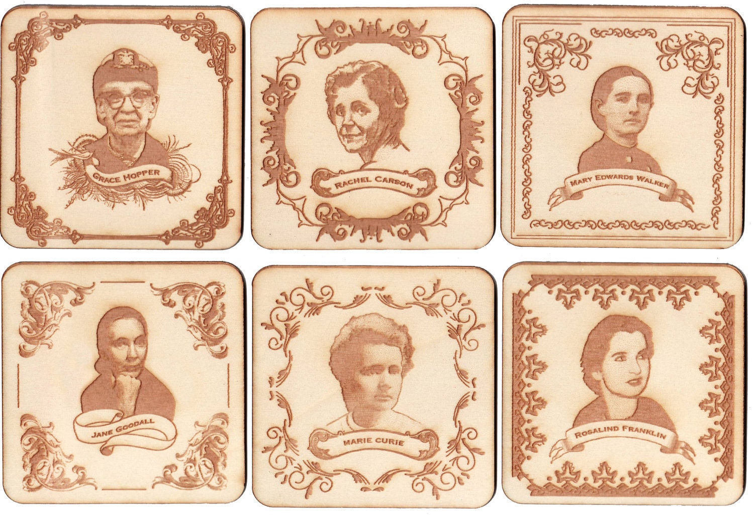 Women Of Science Coasters (Set of 6)