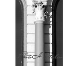 Number 1 - Architectural Alphabet 4 X 6 Black and White Print