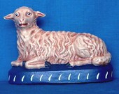 Papier Mache Curly SHEEP Figure From Antique Mold SUSAN BRACK