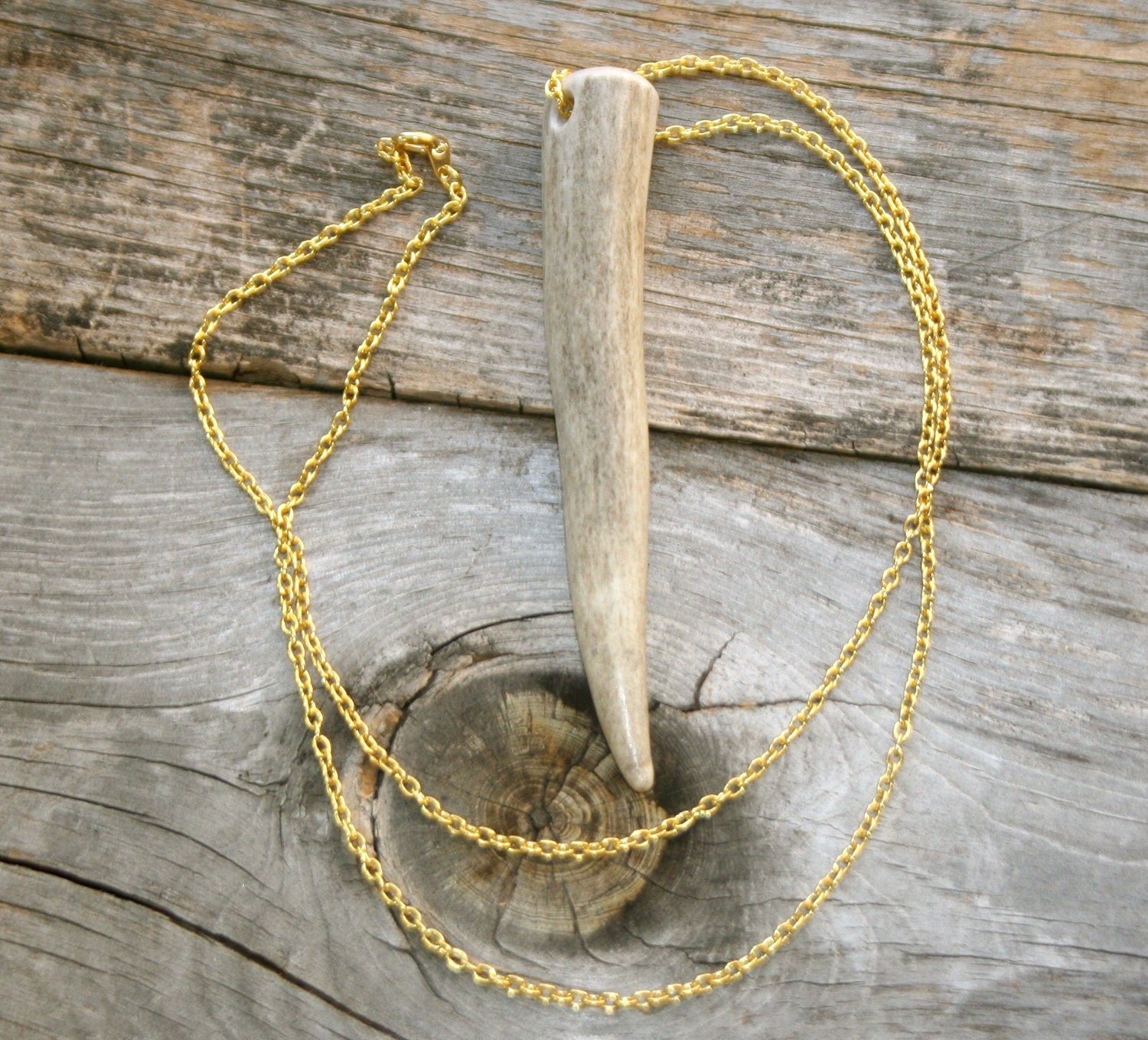 Antler Tip Necklace --- The Lone Antler