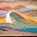 Tapestry Embroidery Fiber art Wall Tapestry Textiles Handmade Landscape Modern Art Tuscany White Street