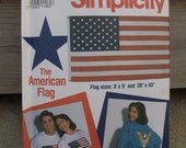 Never Been Used Vintage Simplicity Pattern 7363 Flag and Flag Appliques