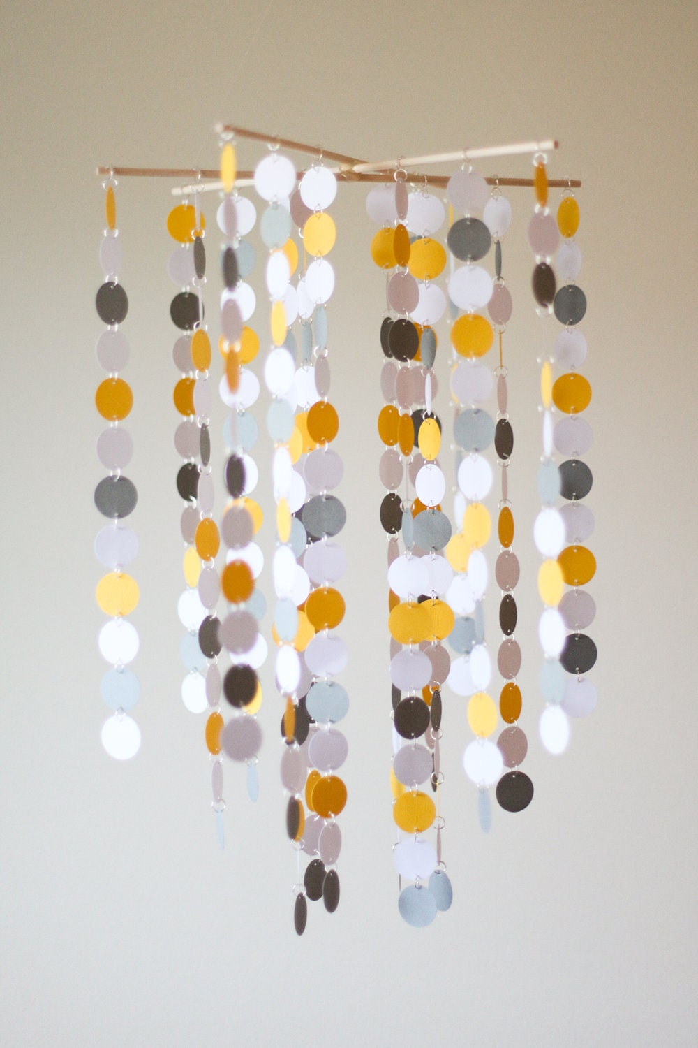 Grey, Yellow, and White  Chandelier - Mobile