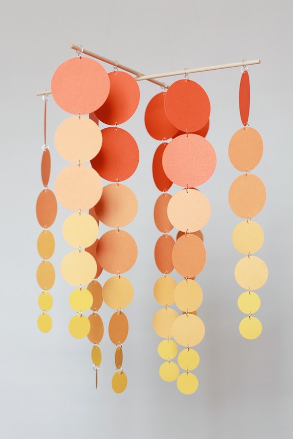 Tangerine Sunset Baby Mobile
